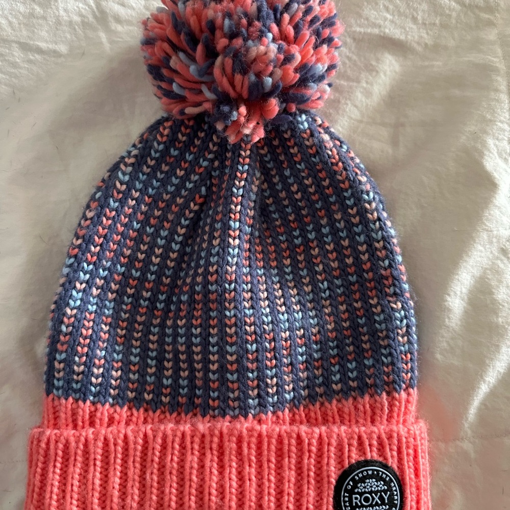 Roxy Kids' Multicolor Pom-Pom Beanie